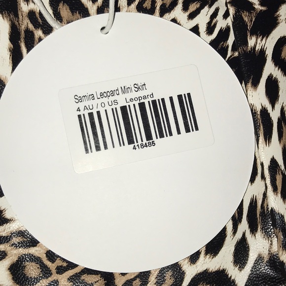 faux leather leopard mini skirt - Picture 5 of 5